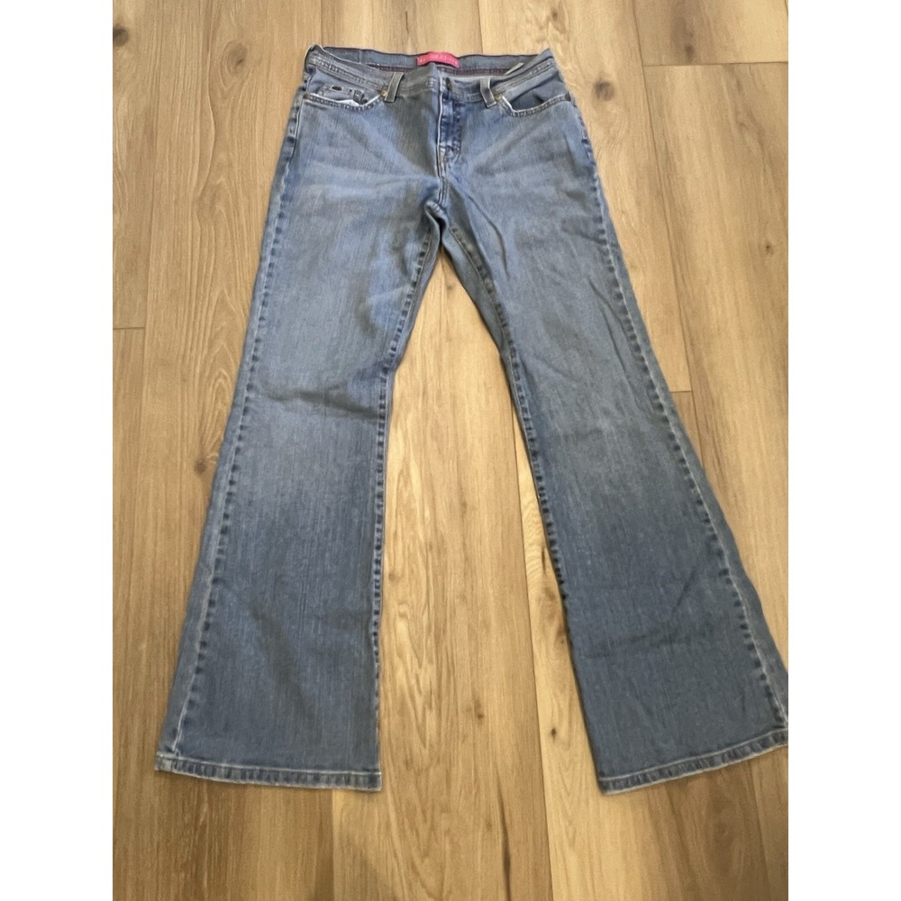 GLO Jeans Womens Juniors 7 Bootcut Flare Y2K Rhinestone Embellished Stretch